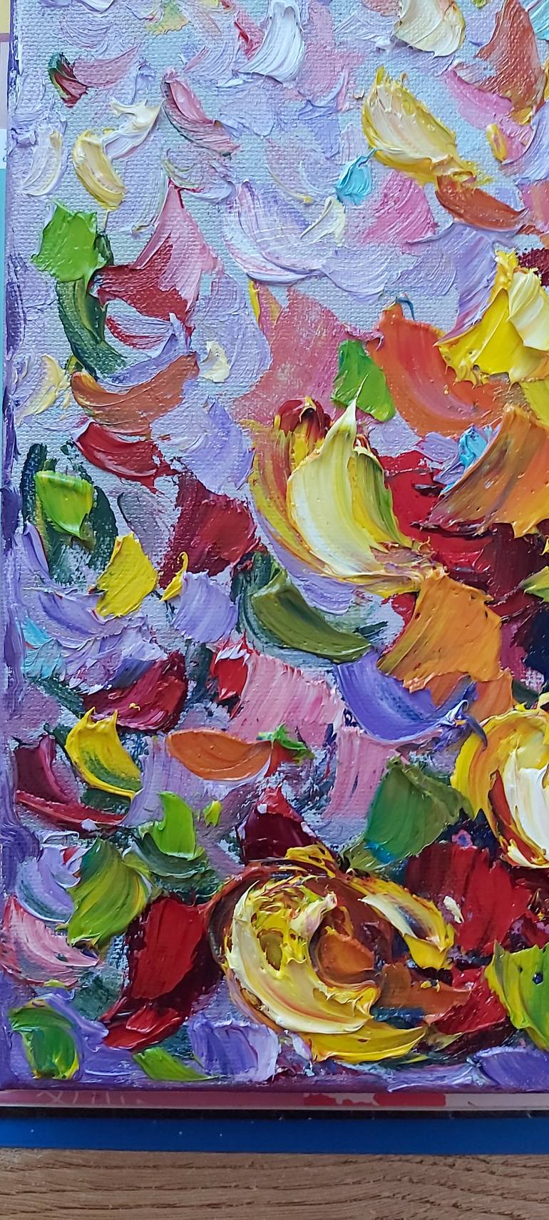Original Abstract Floral Painting by Julia Tokar