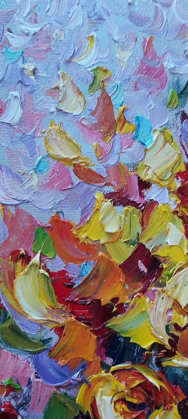Original Abstract Floral Painting by Julia Tokar