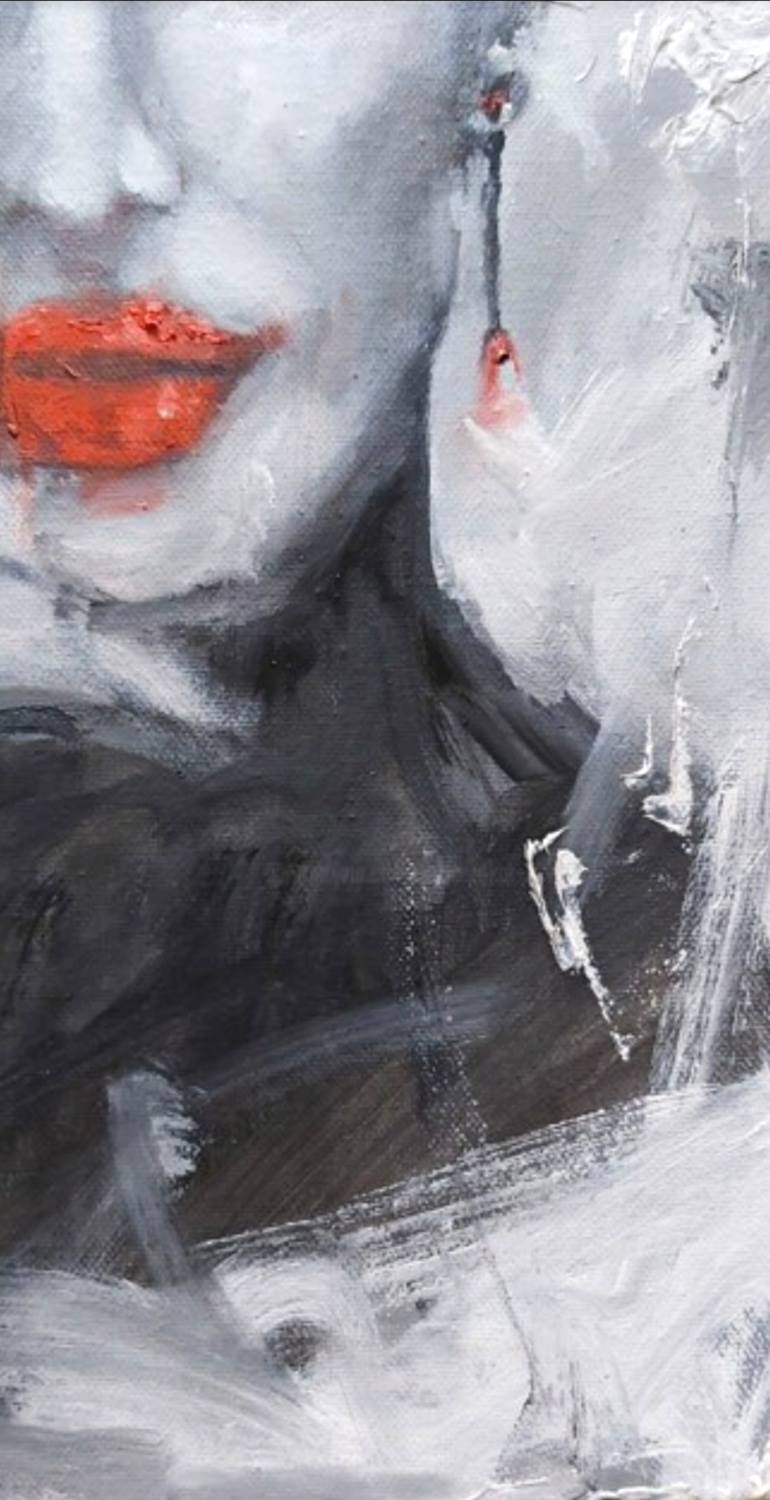 Original Black & White Women Painting by Julia Tokar