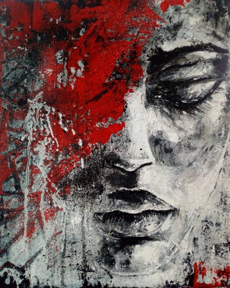 Print of Abstract Portrait Painting by Julia Tokar