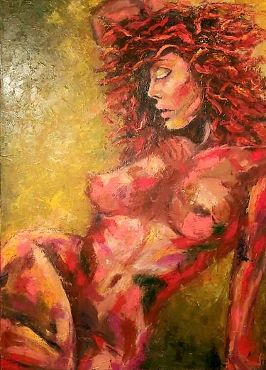 Original Figurative Erotic Paintings by Julia Tokar