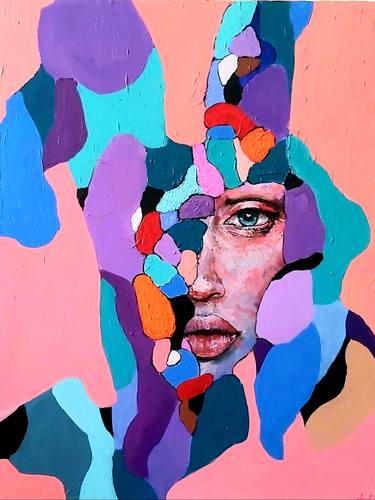 Original Abstract Expressionism Portrait Paintings by Julia Tokar