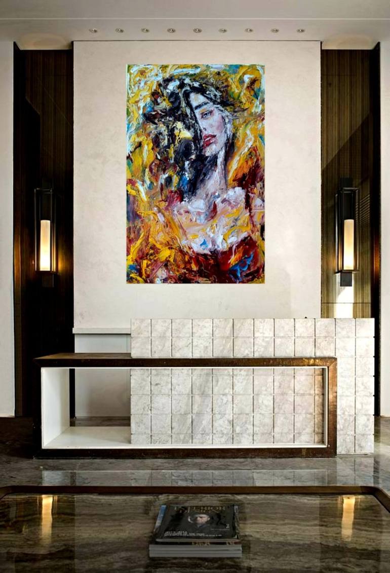 Original Abstract Portrait Painting by Julia Tokar