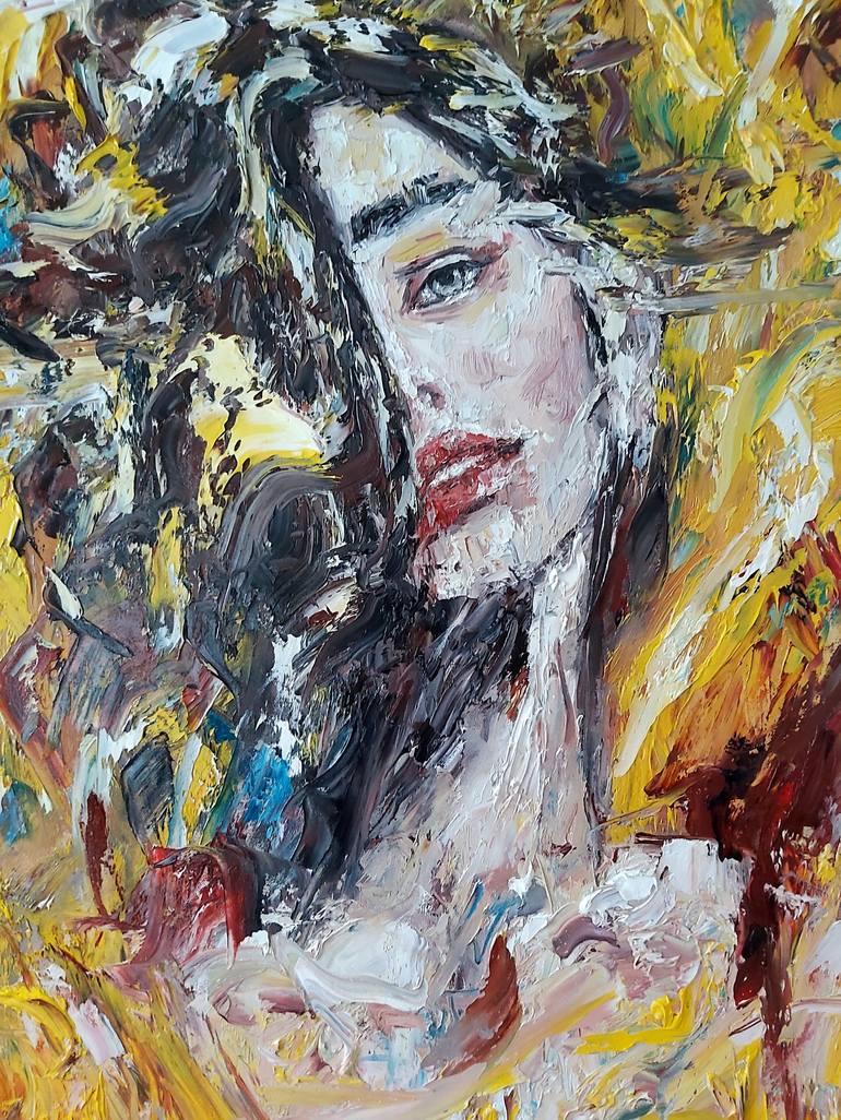 Original Abstract Portrait Painting by Julia Tokar