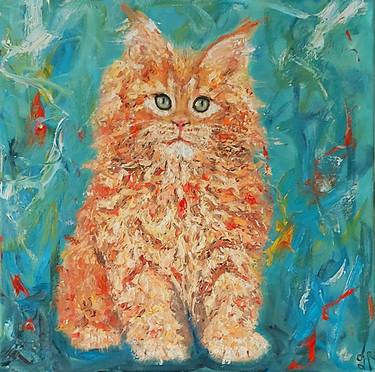 Print of Expressionism Cats Paintings by Julia Tokar