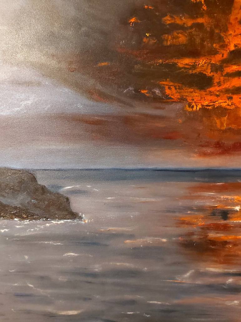 Original Expressionism Seascape Painting by Julia Tokar