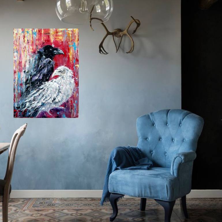 Original Expressionism Animal Painting by Julia Tokar