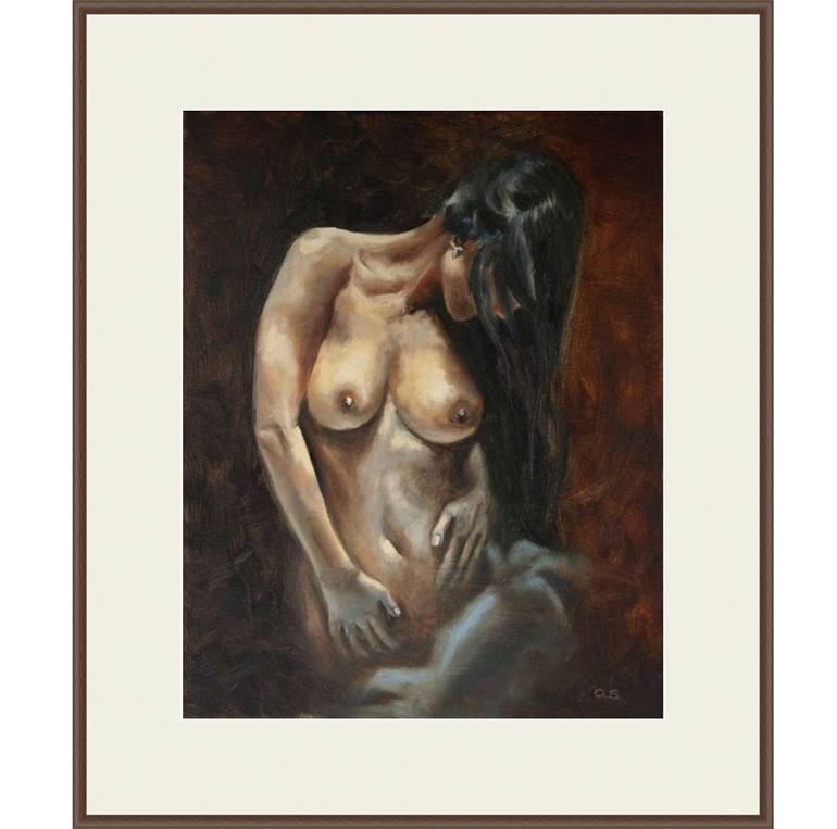 Original Fine Art Erotic Painting by Olga Sokolova