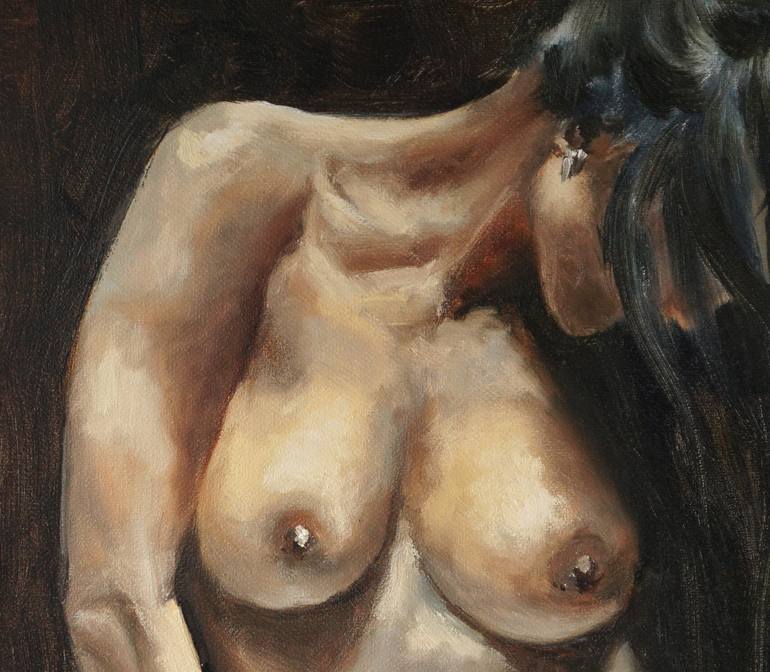 Original Fine Art Erotic Painting by Olga Sokolova