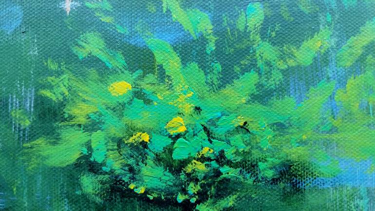 Original Abstract Botanic Painting by Luc Andrieux