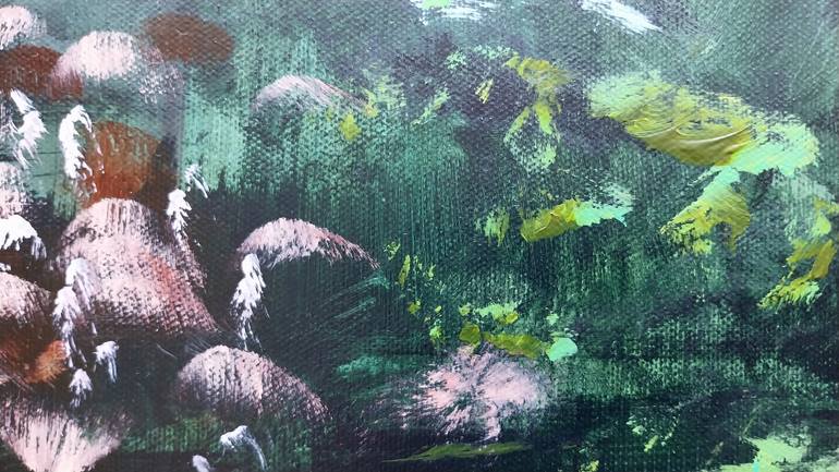 Original Abstract Botanic Painting by Luc Andrieux