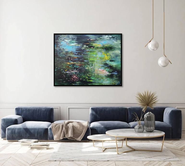 Original Abstract Botanic Painting by Luc Andrieux