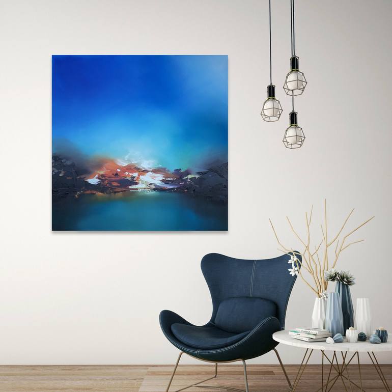 Original Abstract Landscape Painting by Luc Andrieux