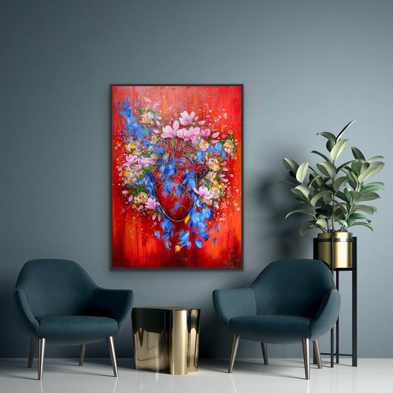 Original Romanticism Floral Painting by Consuelo Palma