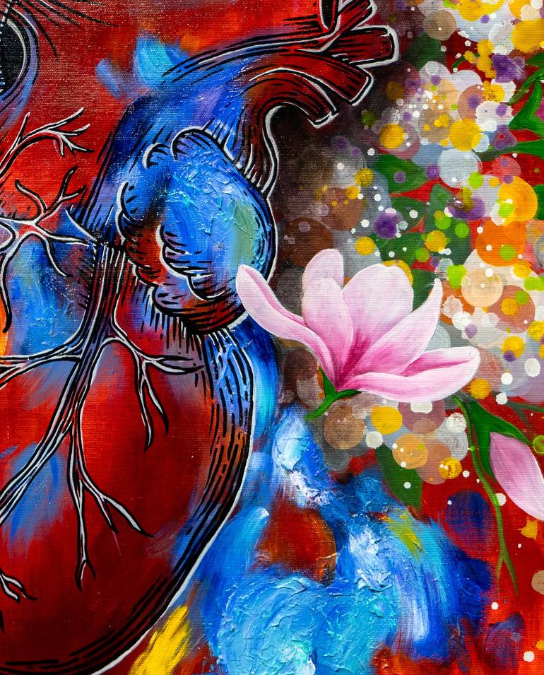 Original Romanticism Floral Painting by Consuelo Palma