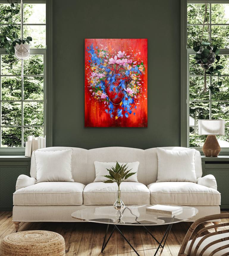 Original Romanticism Floral Painting by Consuelo Palma