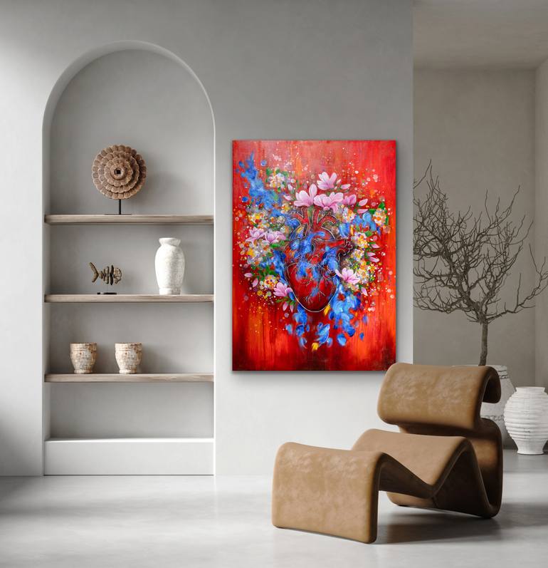 Original Romanticism Floral Painting by Consuelo Palma