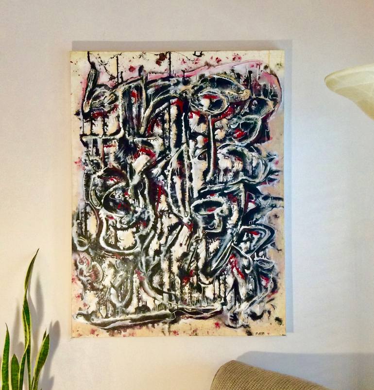 Original Abstract Expressionism Abstract Painting by Roberto Polito