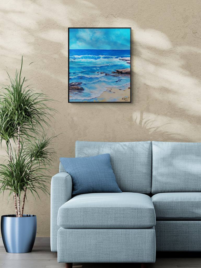 Original Seascape Painting by Oksana Evteeva