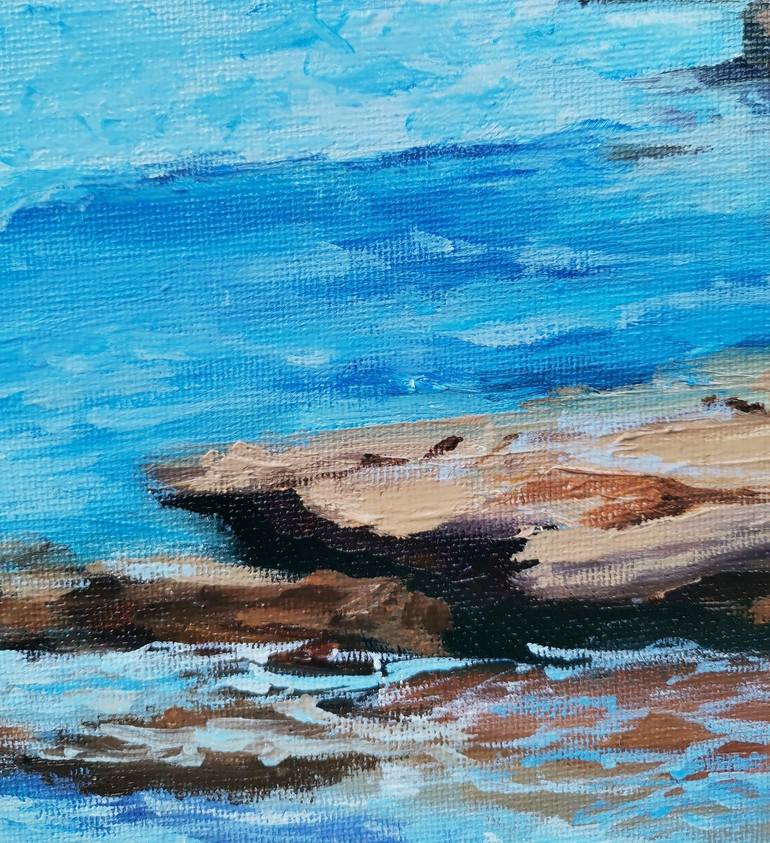 Original Contemporary Seascape Painting by Oksana Evteeva