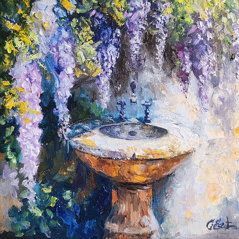 Print of Impressionism Garden Paintings by Oksana Evteeva