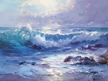 Original Digital Art Seascape Digital by Oksana Evteeva