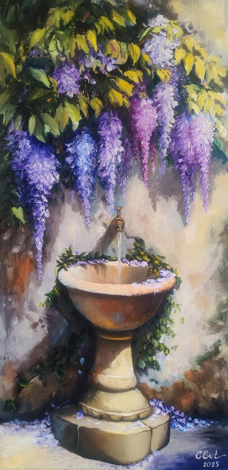 Print of Impressionism Garden Paintings by Oksana Evteeva