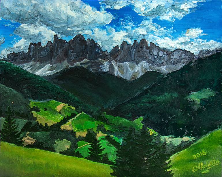 Original Landscape Painting by Oksana Evteeva