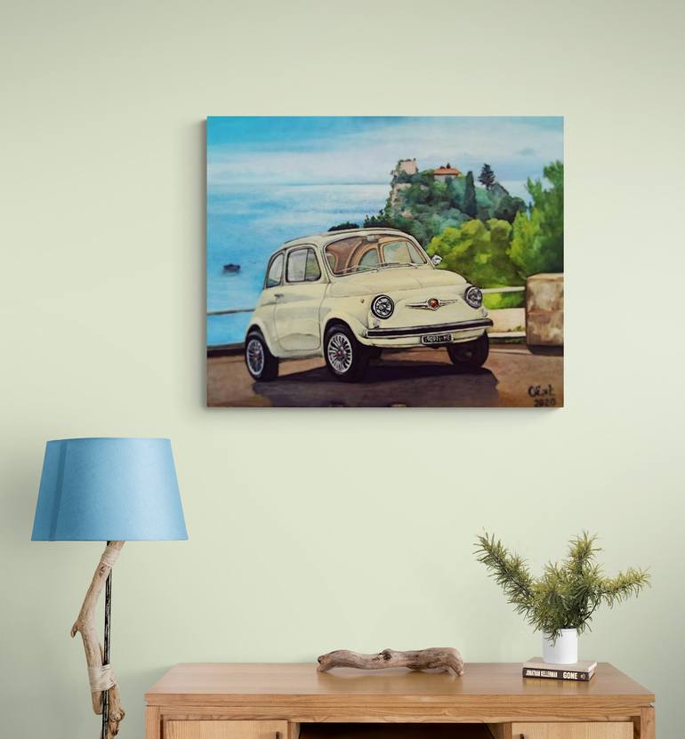 Original Realism Car Painting by Oksana Siciliana