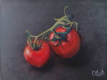 Sicilian tomatoes. Original pencil drawing from life, gift art, small size. thumb
