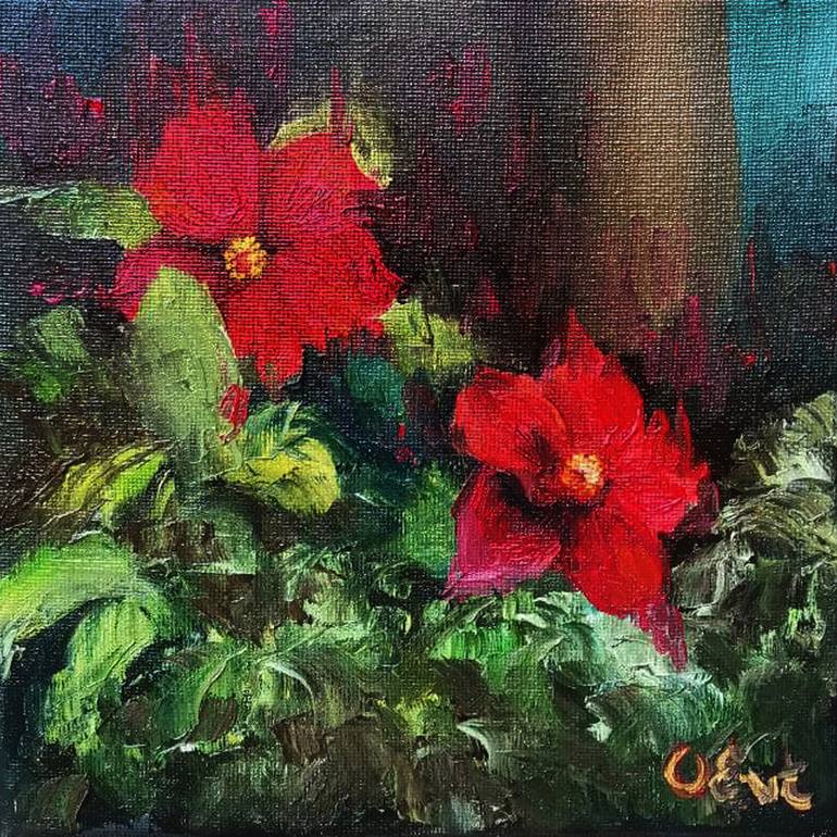 Original Floral Painting by Oksana Evteeva