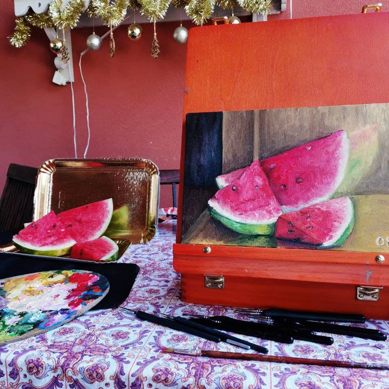 Original Fine Art Food Painting by Oksana Siciliana