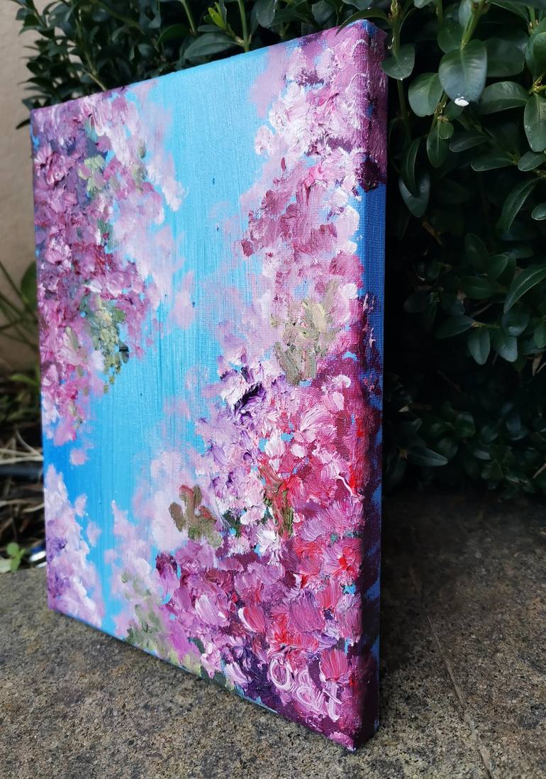 Original Abstract Floral Painting by Oksana Siciliana