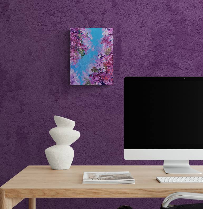 Original Abstract Floral Painting by Oksana Siciliana