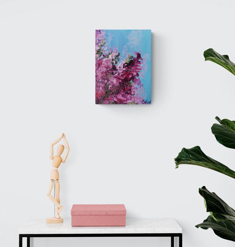 Original Abstract Floral Painting by Oksana Siciliana