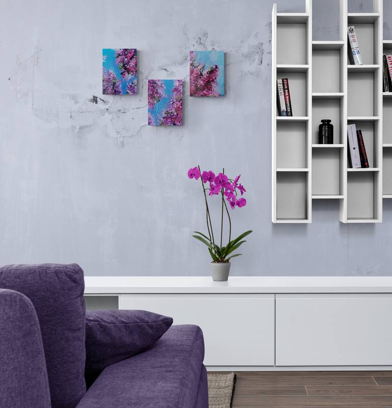 Original Abstract Floral Painting by Oksana Siciliana
