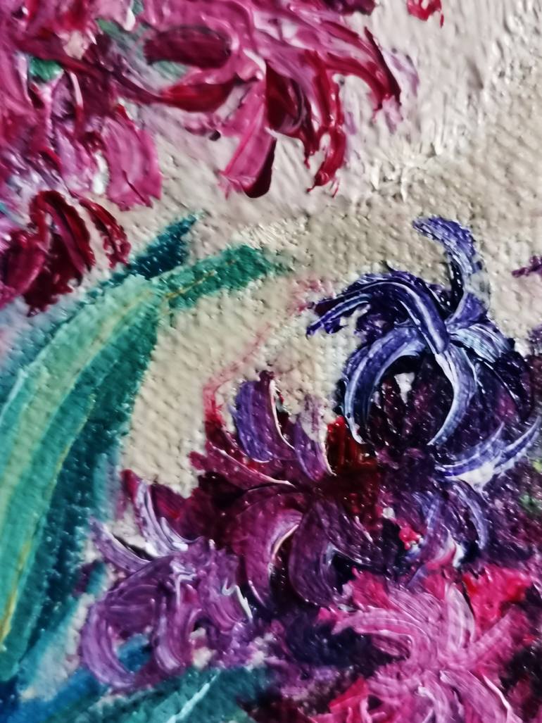 Original Impressionism Floral Painting by Oksana Siciliana