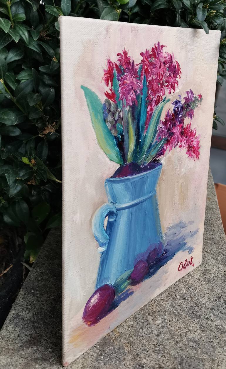 Original Impressionism Floral Painting by Oksana Siciliana