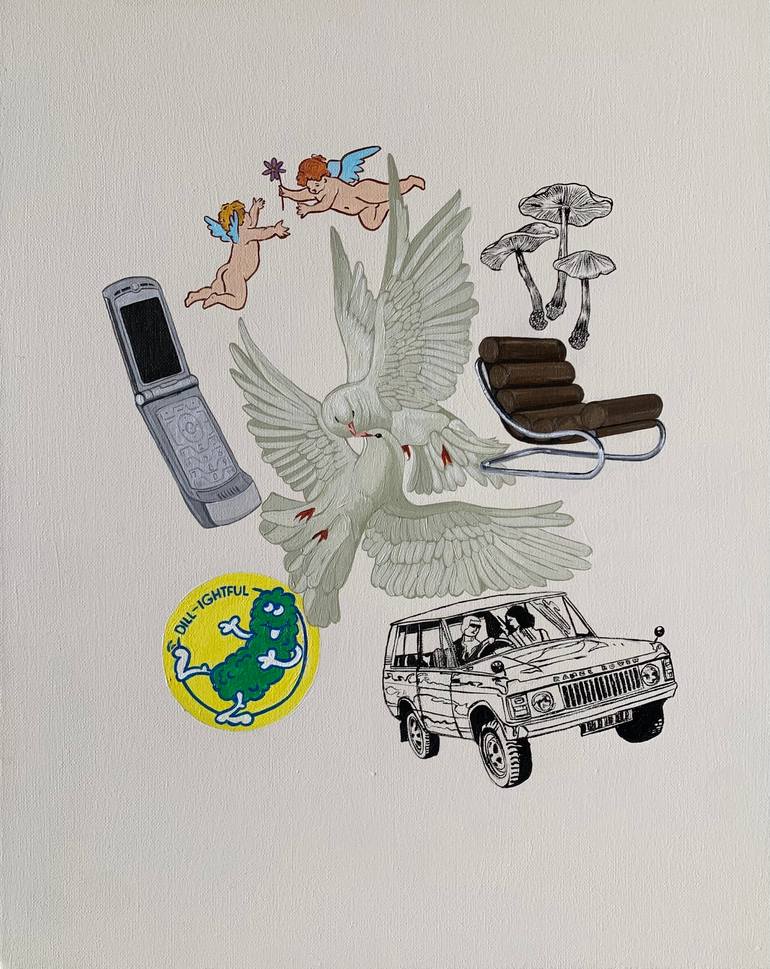 Original Figurative Still Life Paintings by Coris Evans