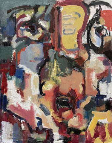 Original Abstract Expressionism People Paintings by Don Keene