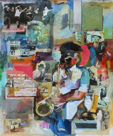Original Abstract Expressionism Music Collage by Don Keene
