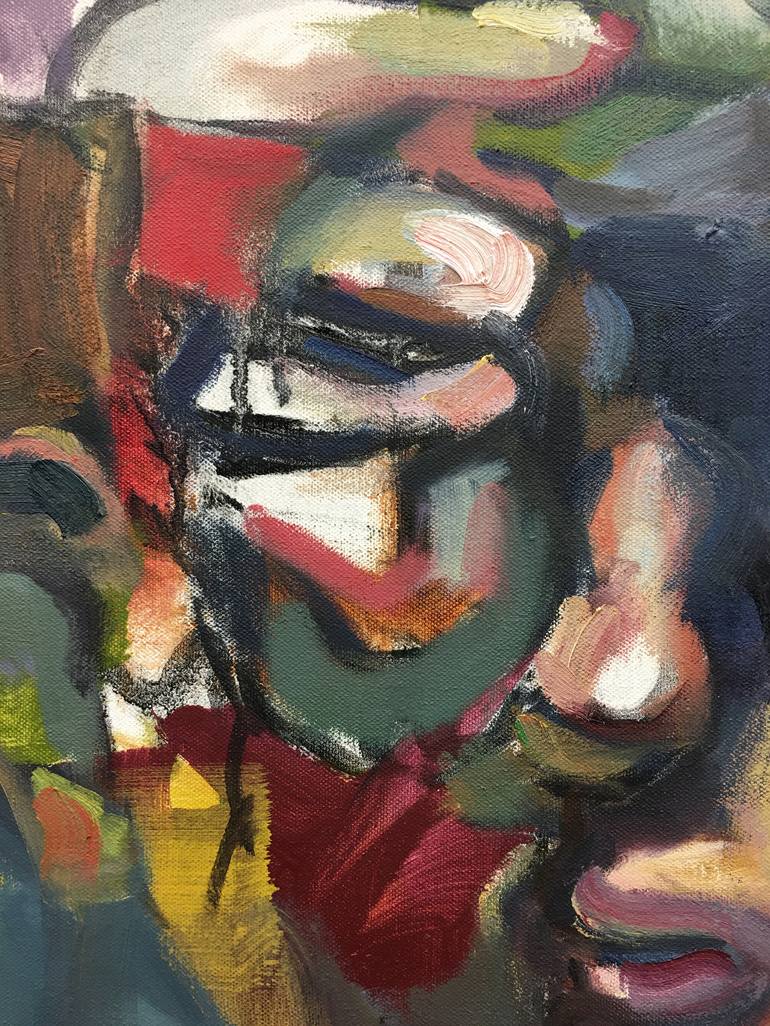 Original Abstract Portrait Painting by Don Keene