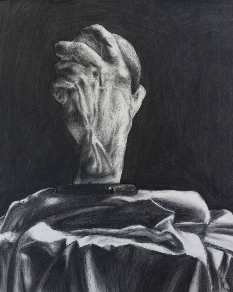 Heightened Toned Paper Charcoal Study 1 Drawing by Morgyn Crotts