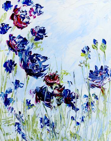 Original Abstract Floral Paintings by Morgyn Crotts