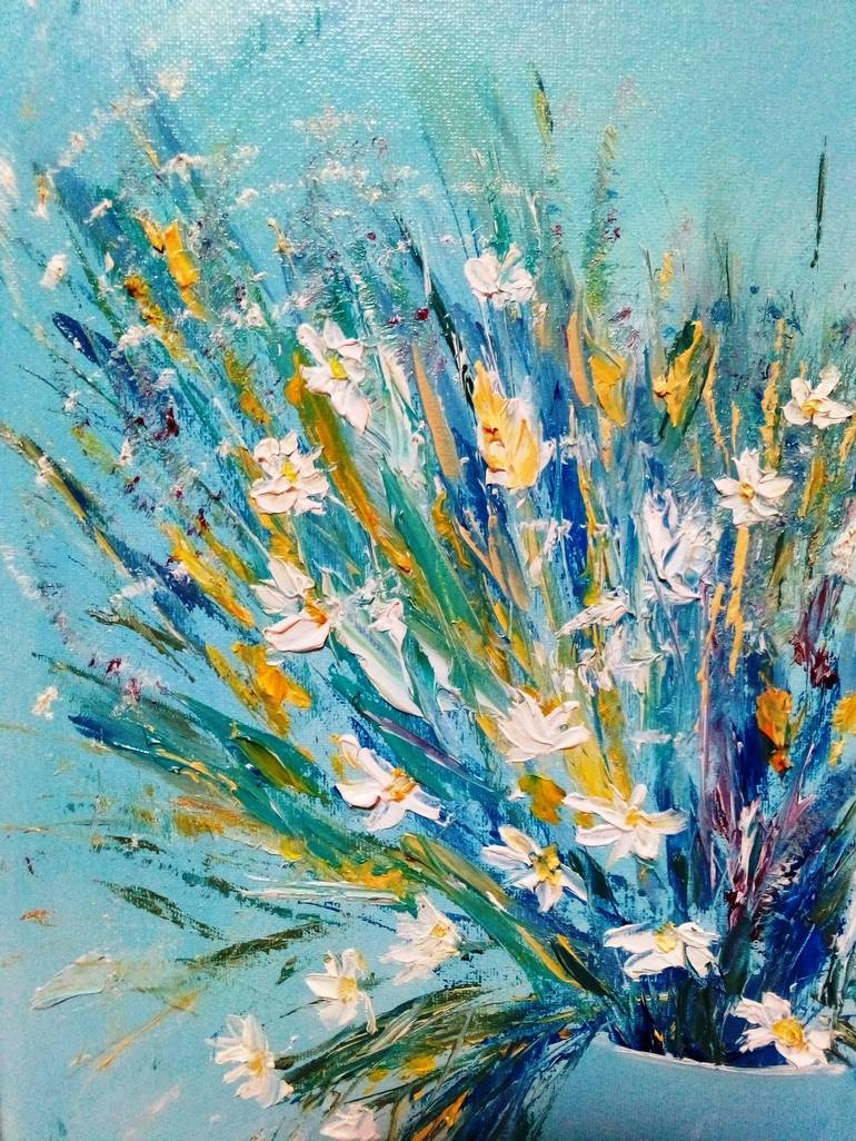 Original Floral Painting by Olechka Alexandrova