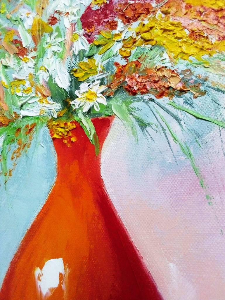 Original Floral Painting by Olechka Alexandrova