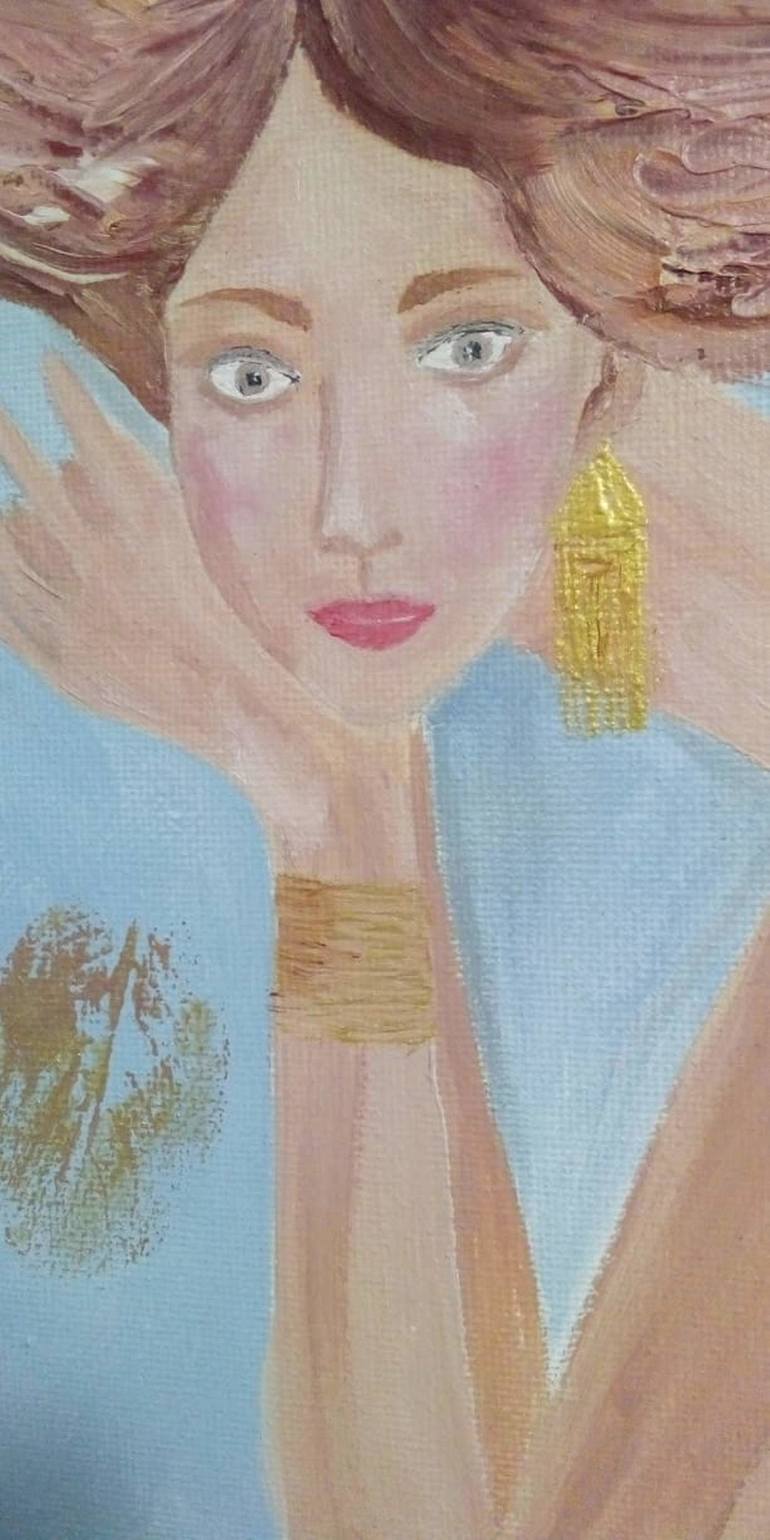 Original Art Deco Women Painting by Olechka Alexandrova