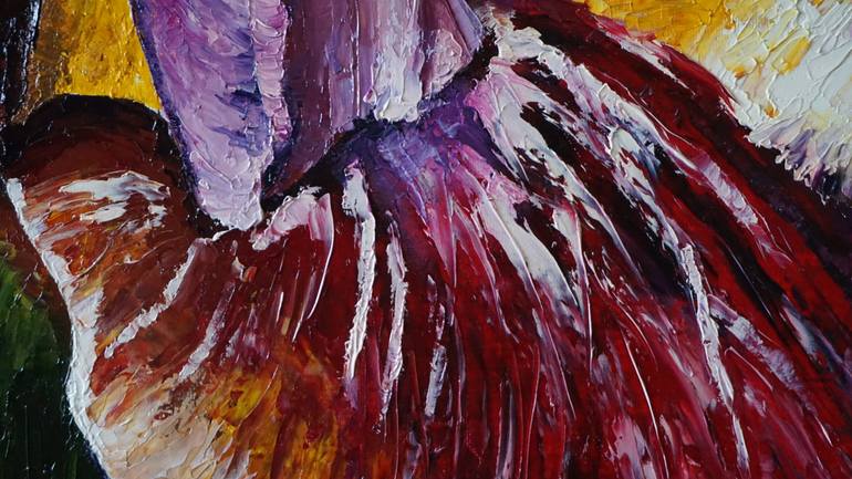 Original Symbolism Floral Painting by Andzela Smalka