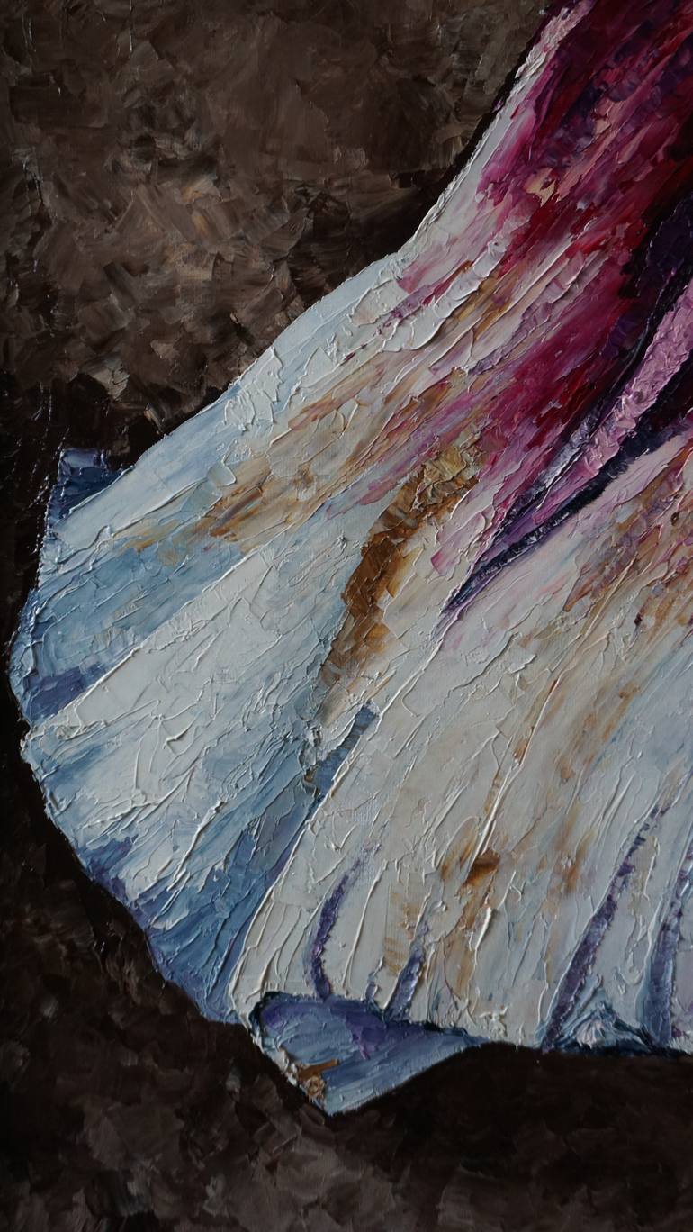 Original Symbolism Floral Painting by Andzela Smalka