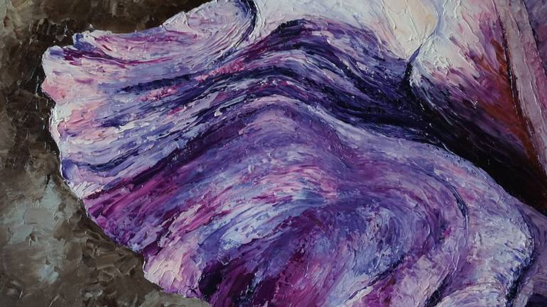 Original Symbolism Floral Painting by Andzela Smalka